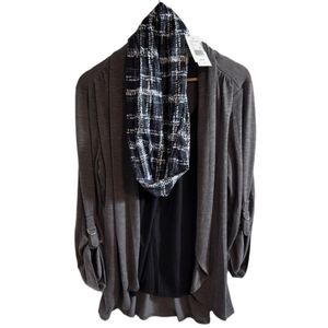 NWT Notations Blouse With Scarf